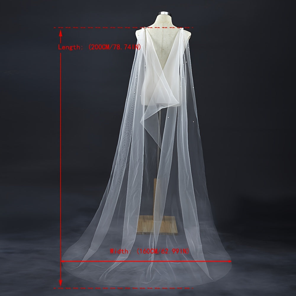 Beaded Shawl Wedding Dress for Brides