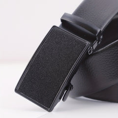 Men's Business Automatic Buckle Pattern Belt Leather Belt