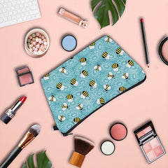 Women's Small Toiletry Bag Bee Design Makeup Pouch Travel Cosmetic Organizer
