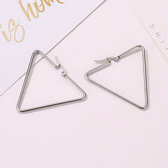 Y2K Style Stainless Steel Geometric Triangle Earrings Set