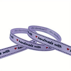 4 57 Meter Letter Printed Grosgrain Satin Ribbon For Crafts DIY Gift Packaging