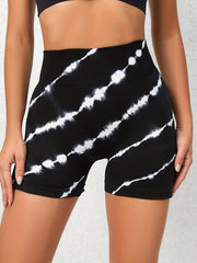 Tie Dye High Waist Seamless Sports Shorts