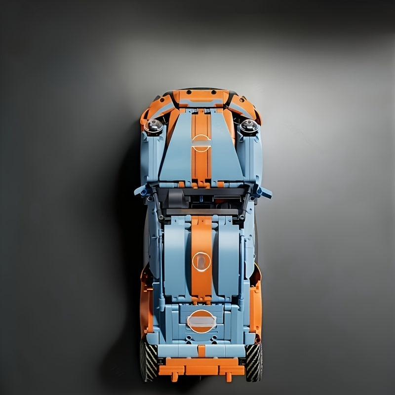 Ocs Orange Sports Car Building Blocks Racing Car Building Block Toy Set