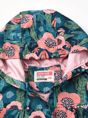 Toddler Girls Hooded Jacket Flowers Graphic Casual Coat Top