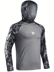 Men's UPF 50 Fishing Shirt Hoodie Long Sleeve UV Protection