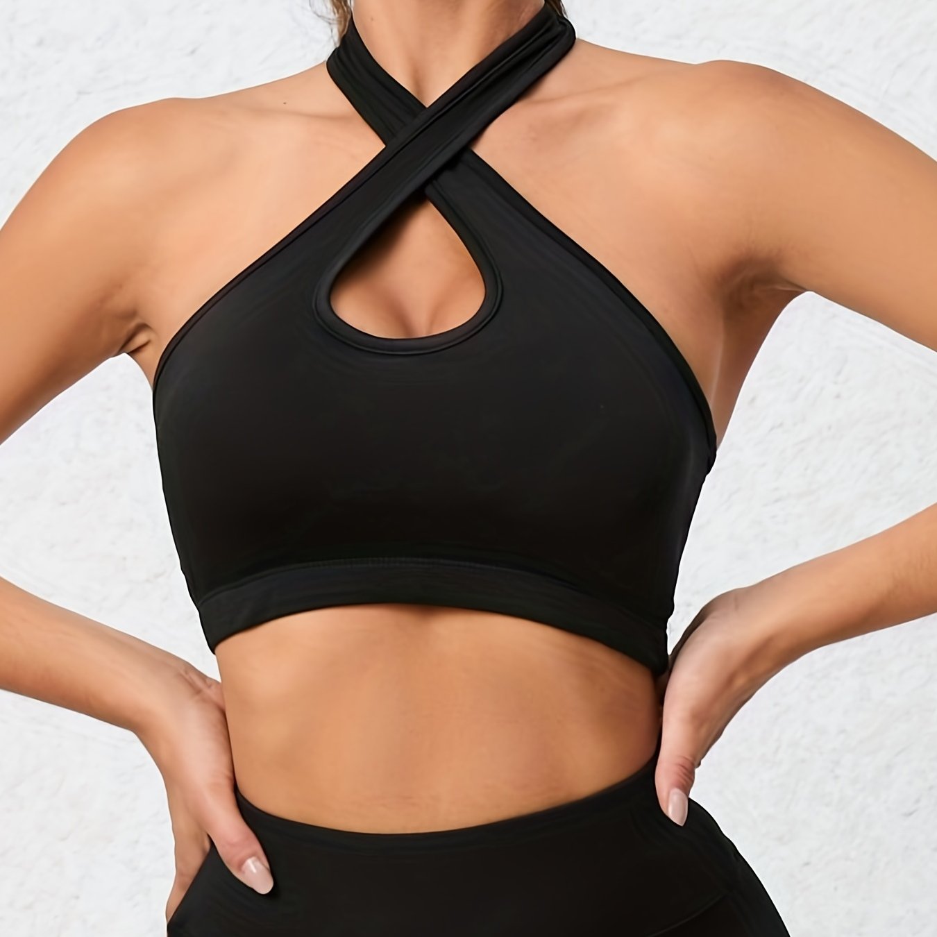 Shockproof Halter Neck Sports Bra for Women