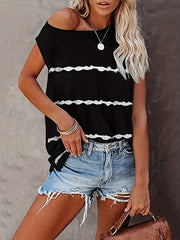 Striped Tank Top Sleeveless Casual Top For Spring & Summer