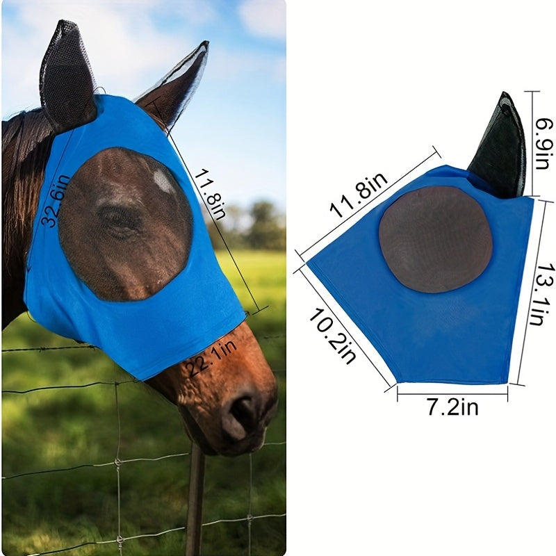 Breathable Horse Fly Mask with Anti Mosquito Cover