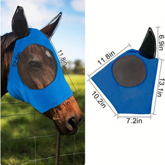 Breathable Horse Fly Mask with Anti Mosquito Cover