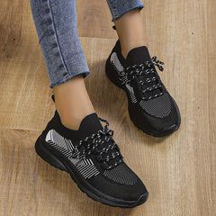 Women's Lightweight Running Shoes Lace up Comfy Sneakers