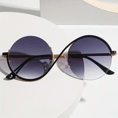 Round Metal Sunglasses Gradient Glasses UV400