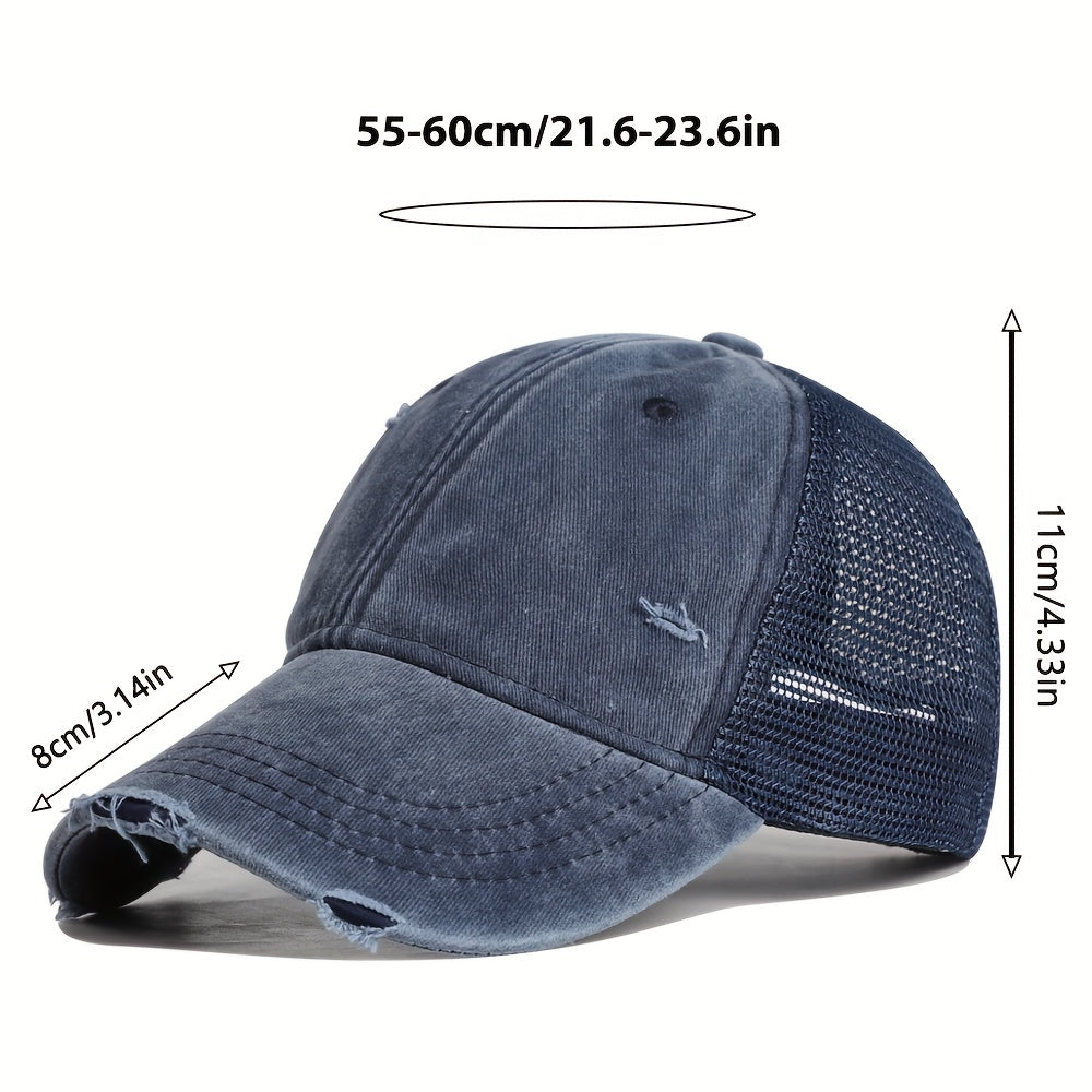 Mesh Baseball Cap Trucker Hat Sunshade Adjustable Hip Hop Outdoor Casual