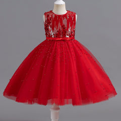 Girls Christmas Holiday Dress Formal Evening Birthday Party Ball Gown