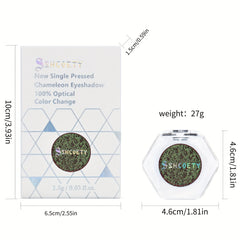 Monochromatic Chameleon Eyeshadow Palette, Sparkle Green Eyeshadow Powder
