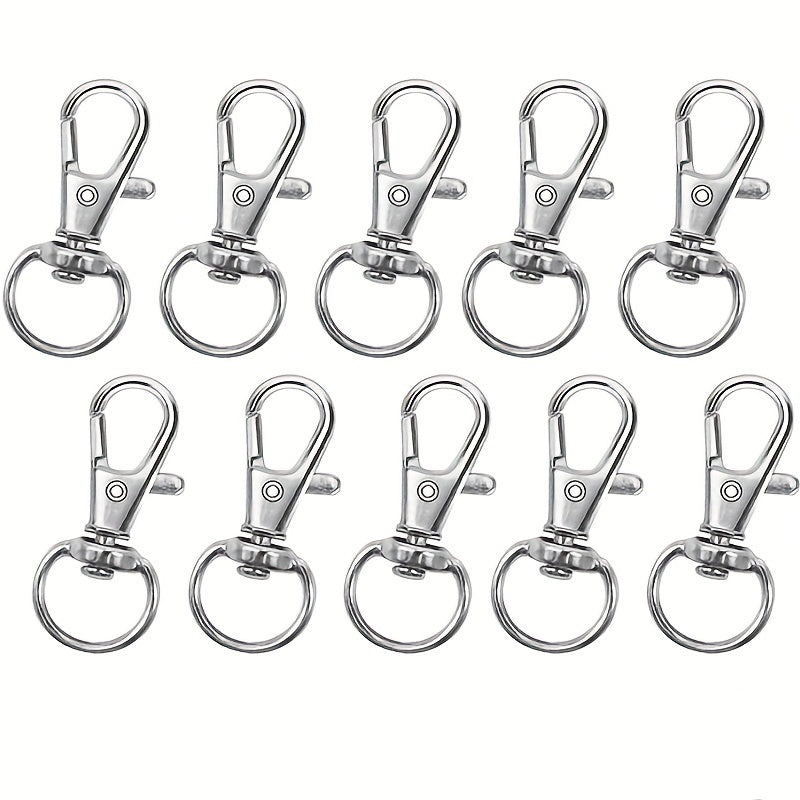 10pcs Lobster Clasps Kit For Keychain Making Metal Buckle Hook Lobster Claw