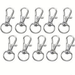 10pcs Lobster Clasps Kit For Keychain Making Metal Buckle Hook Lobster Claw