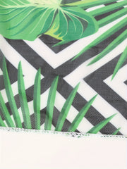 Tropical & Geo Print Beach Cover Up Skirt