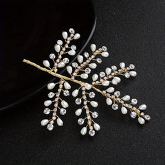 Bride Hair Clip Rhinestone Hairpin Faux Pearl Beads Hair Accessories