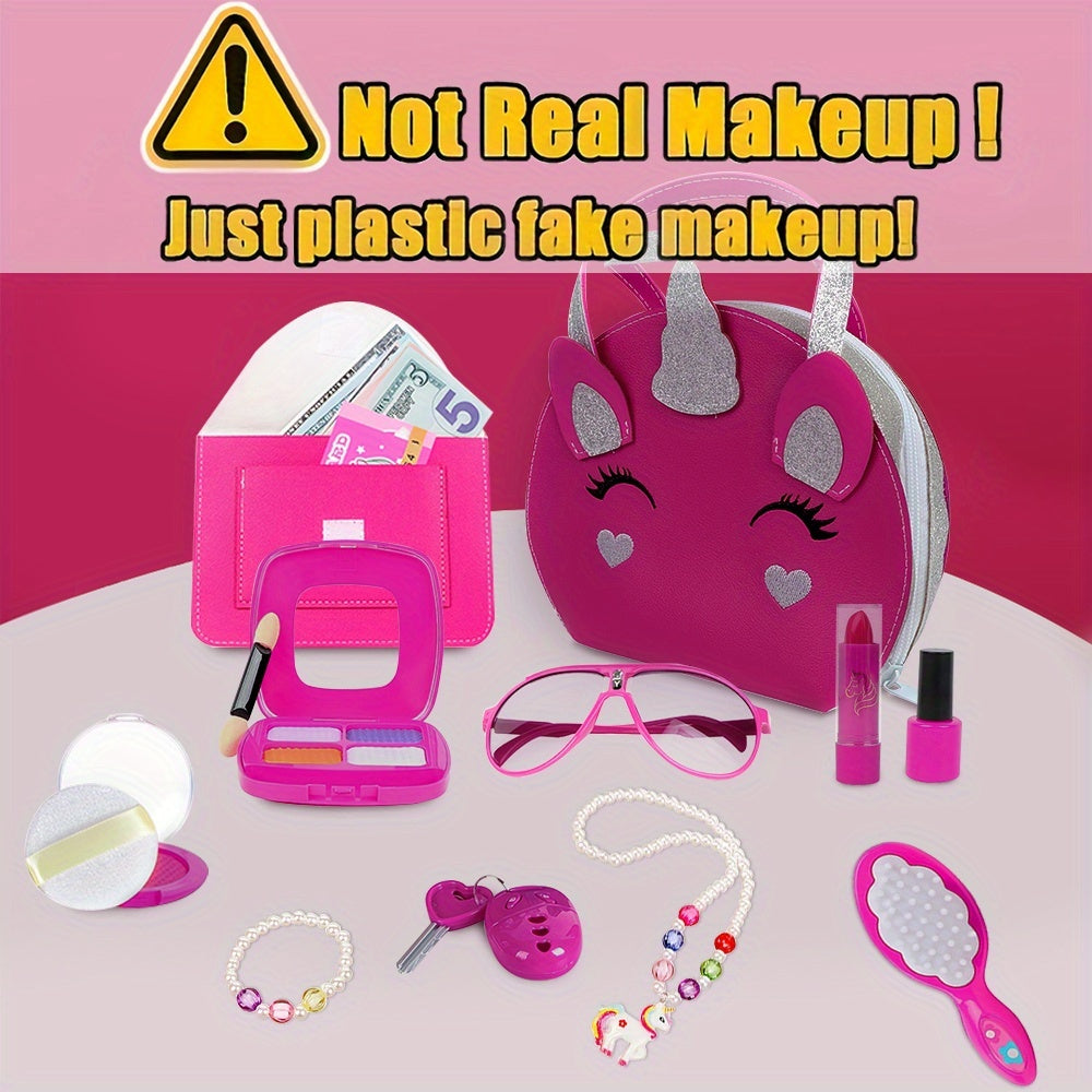 Children's Girl Makeup Toy with Durable Zipper - Princess Role Play Set