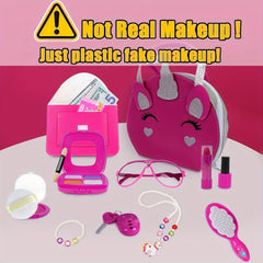 Children's Girl Makeup Toy with Durable Zipper - Princess Role Play Set