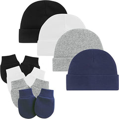Cute Newborn Baby Beanie & Mittens Set