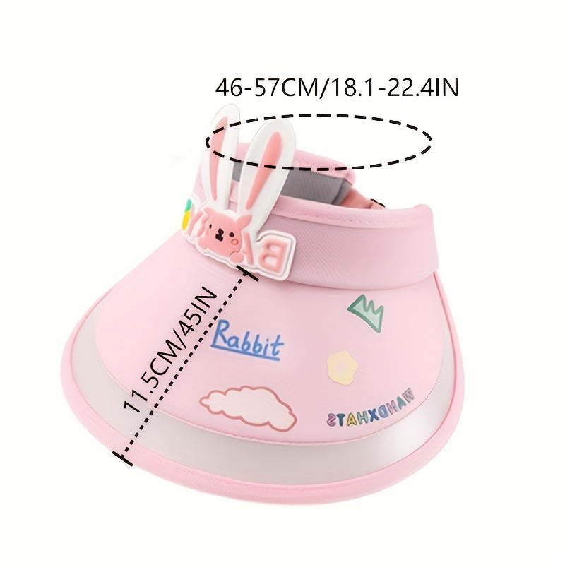 Kids Sun Protection Hat Summer UV Baby Sunshade Breathable Girls Cartoon Sun Hat