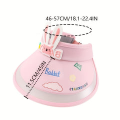 Kids Sun Protection Hat Summer UV Baby Sunshade Breathable Girls Cartoon Sun Hat
