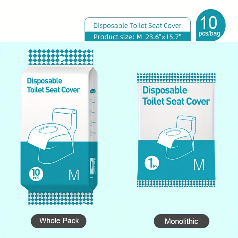 10pcs Disposable Toilet Seat Covers for Travel, RVs, Public Toilets