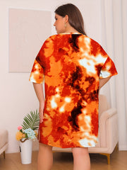 Tie Dye Split Tee Sleep Dress