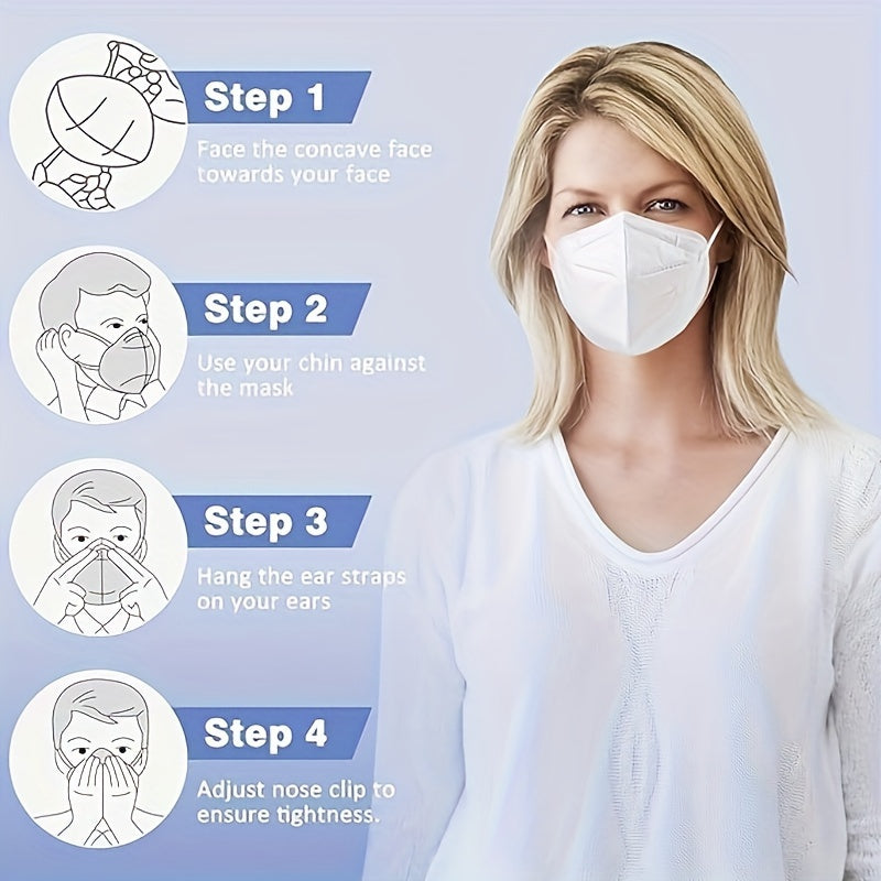 50pcs KN95 Masks 5 layer Adult Protective Mask KN95 Cup Dust Mask
