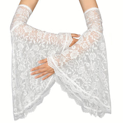 JOUKAVOR Lace Arm Sleeves Finger Sun Resistant Outdoor