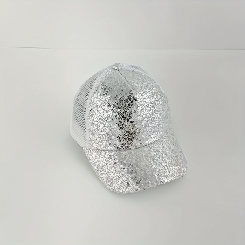 Kids Summer Reflective Sequin Cap Sun Hat