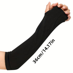 Punk Striped Knitted Gloves Elastic Fingerless Gloves for Women Men