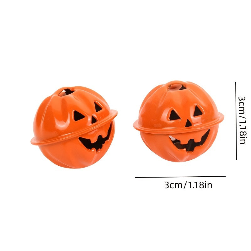 Halloween Funny Pumpkin Bell Pet Keychain DIY Jewelry Accessories Bag Hanger