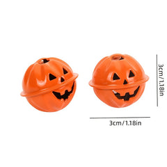 Halloween Funny Pumpkin Bell Pet Keychain DIY Jewelry Accessories Bag Hanger