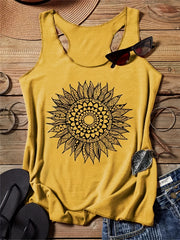 Floral Print Sleeveless Tank Top for Summer