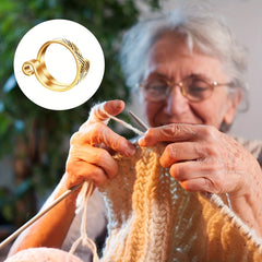 2pcs Adjustable Crochet Thread Rings for Faster Knitting