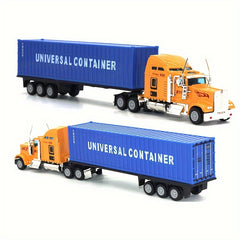 Alloy Container Truck QX1805 Sound and Light Vehicle Model