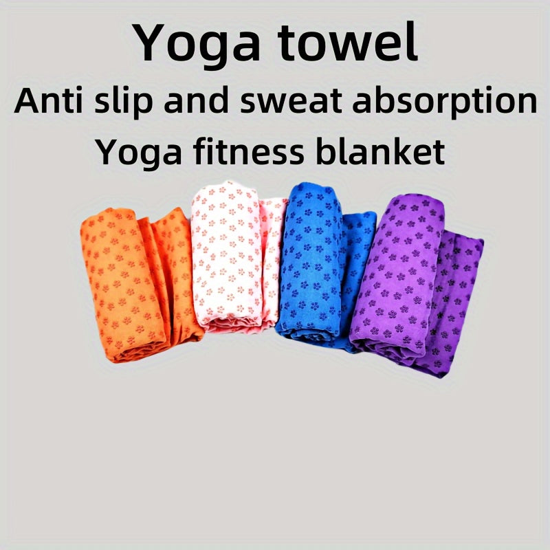 Non Slip Yoga Mat Towel Soft Microfiber Absorbs Sweat for Pilates