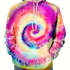 Y2K Tie Dye 3D Print Hoodie for Men