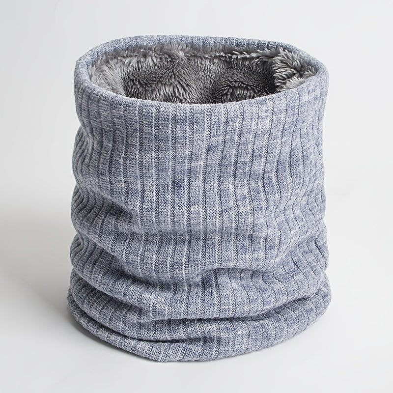 Unisex Thickened Neck Guard Wool Muffler Autumn Winter Plus Velvet