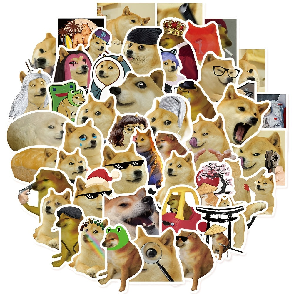 50pcs Funny God Annoys Dogs Waterproof Stickers DIY Materials