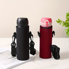 Insulated Cup Cover With Shoulder Strap for Outdoor Camping