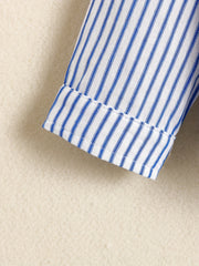 Boys Striped Shirt Long Sleeve Button Down Casual Kids Clothes