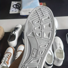 Men's High Top Canvas Skate Shoes with Traction Lace-Up Sneakers