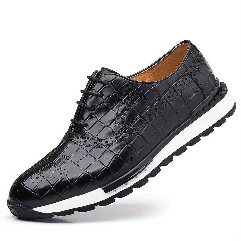Men's Plaid Casual Oxford Shoes Outdoor Dress Shoes