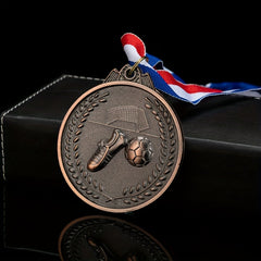 3pcs Zinc Alloy Football Medals Set for Sports Games