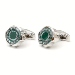 Creative Gear Shaped Silver Men's Cufflinks XK23015