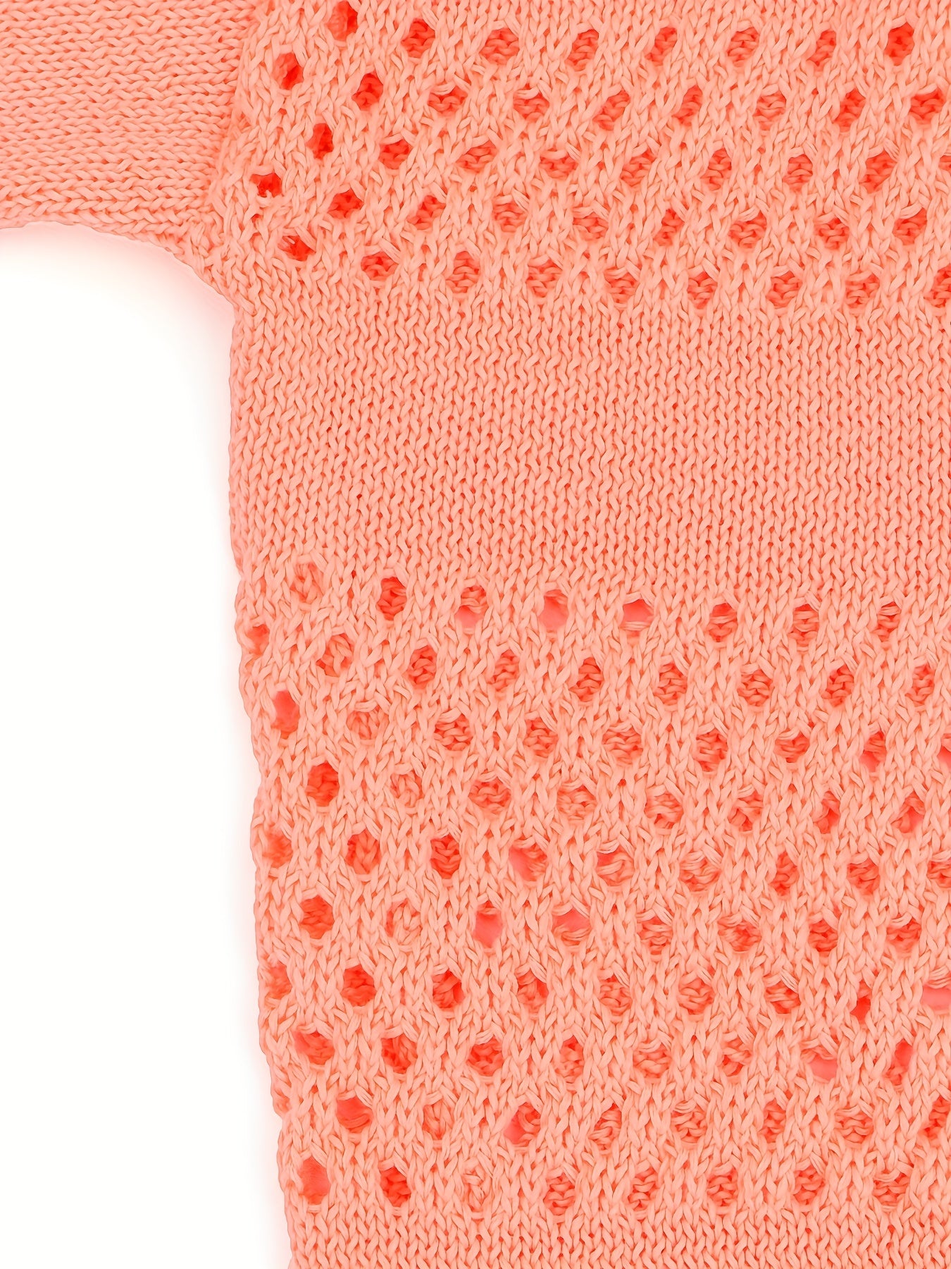 Casual Cardigan Women's Plus Solid Hollow Out Long Sleeve