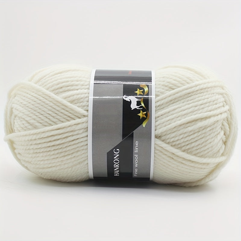 Soft Wool Yarn for Crocheting & Knitting, 60% Wool, 40% Polyester, 100g